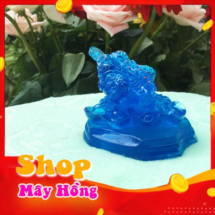 Tượng cóc ngậm tiền mang may mắn tài lộcMàu xanh dương hợp mệnh thủy - mộc
