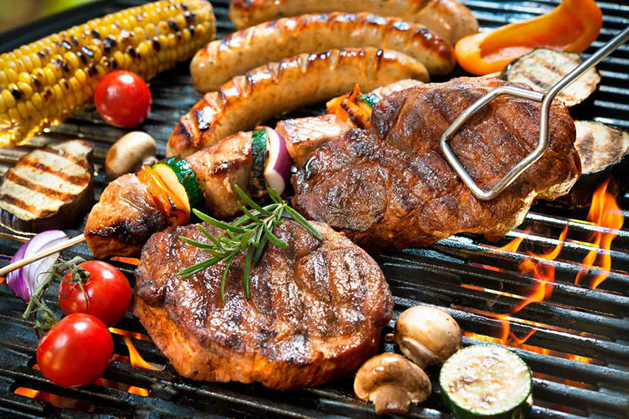 [Trả góp 0%] Bếp nướng LANDMANN BBQ05 - đen có mô tơ xoay