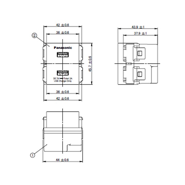 Ổ cắm USB-Panasonic -WEF11721W8