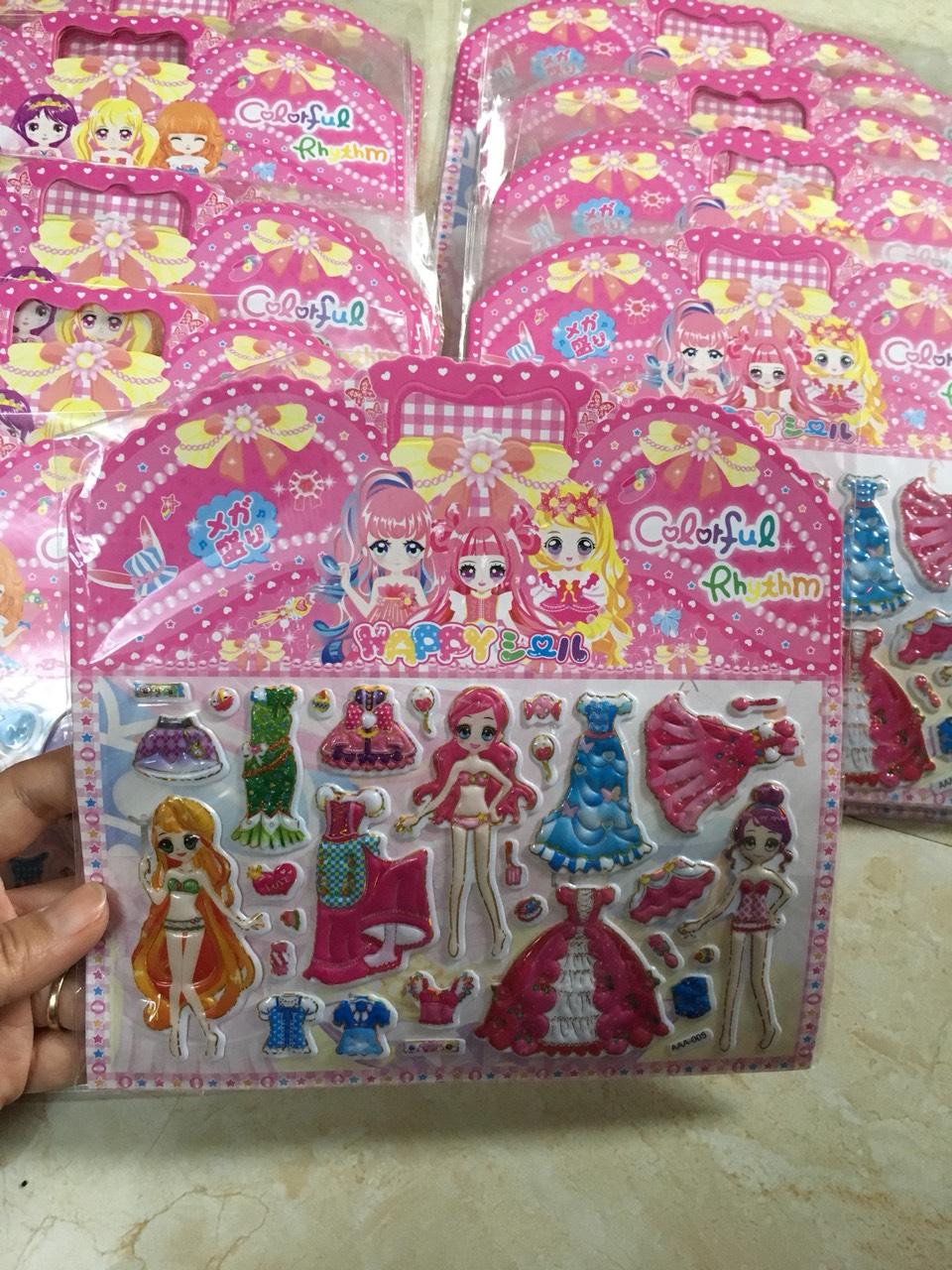 Bộ 5 tấm sticker hình dán công chúa GIÁ SỐC Hình dán hoạt hình công chúa đẹp, chất liệu cao cấp