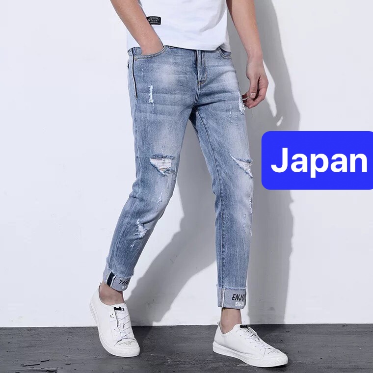 QUẦN JEAN NAM CHẤT BÒ XANH BIỂN THÊU ĐẸP NHẬT BẢN CHẤT LƯỢNG CAO, CO GIÃN NHẸ CAO CẤP JP-6056 JAPAN FASHION