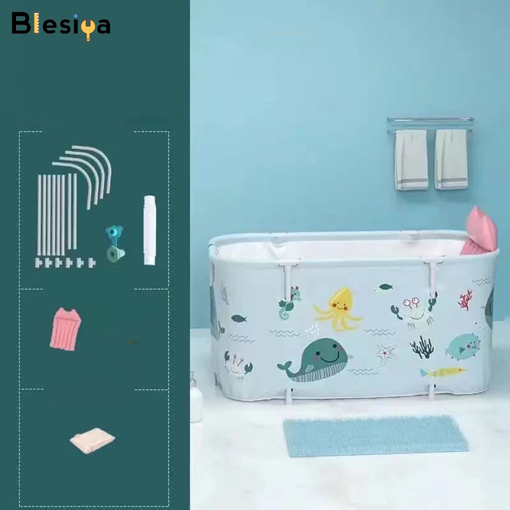 Blesiya Folding Bathtub Portable Water Tub for Outdoor Indoor Soaking Adults Baby
