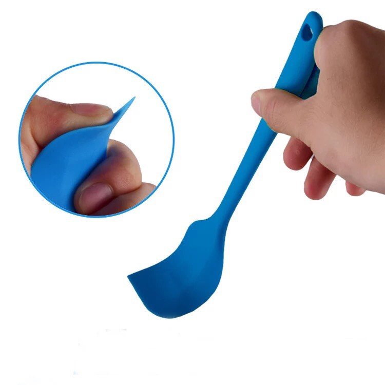Phới dẹt silicon vét bột,trộn bột_Phới silicon nấu ăn 21cm - 28cm ( giao MÀU NGẪU NHIÊN)