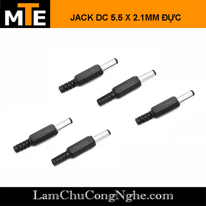 Jack nguồn dc 5.5x2.1mm đực-cái tròn