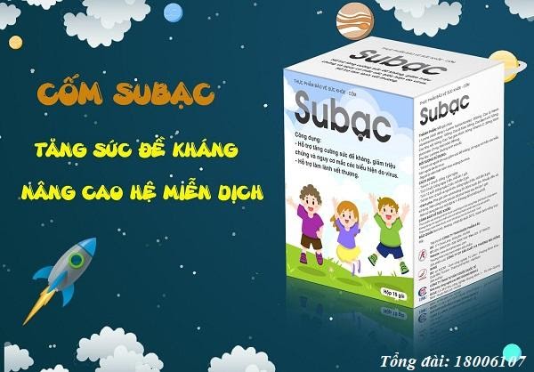 Cốm Subạc - Hỗ trợ tăng cường sức đề kháng cho bé