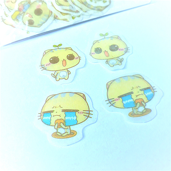 [HCM]Bộ 32 Sticker Hình Dán Mini Mèo Dễ Thương