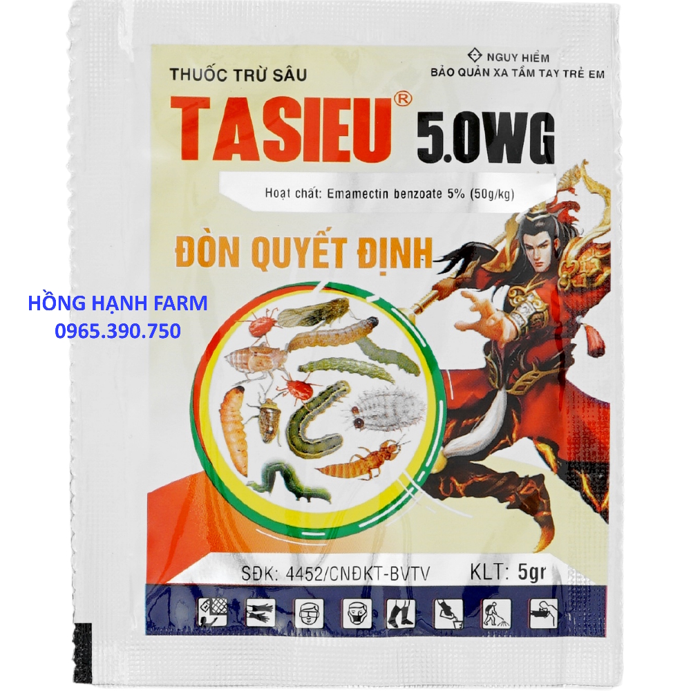 Thuốc trừ sâu tasieu 5wg , thuốc trừ sâu sinh học, trừ bọ trĩ, nhện đỏ, sâu, rầy, rệp,...