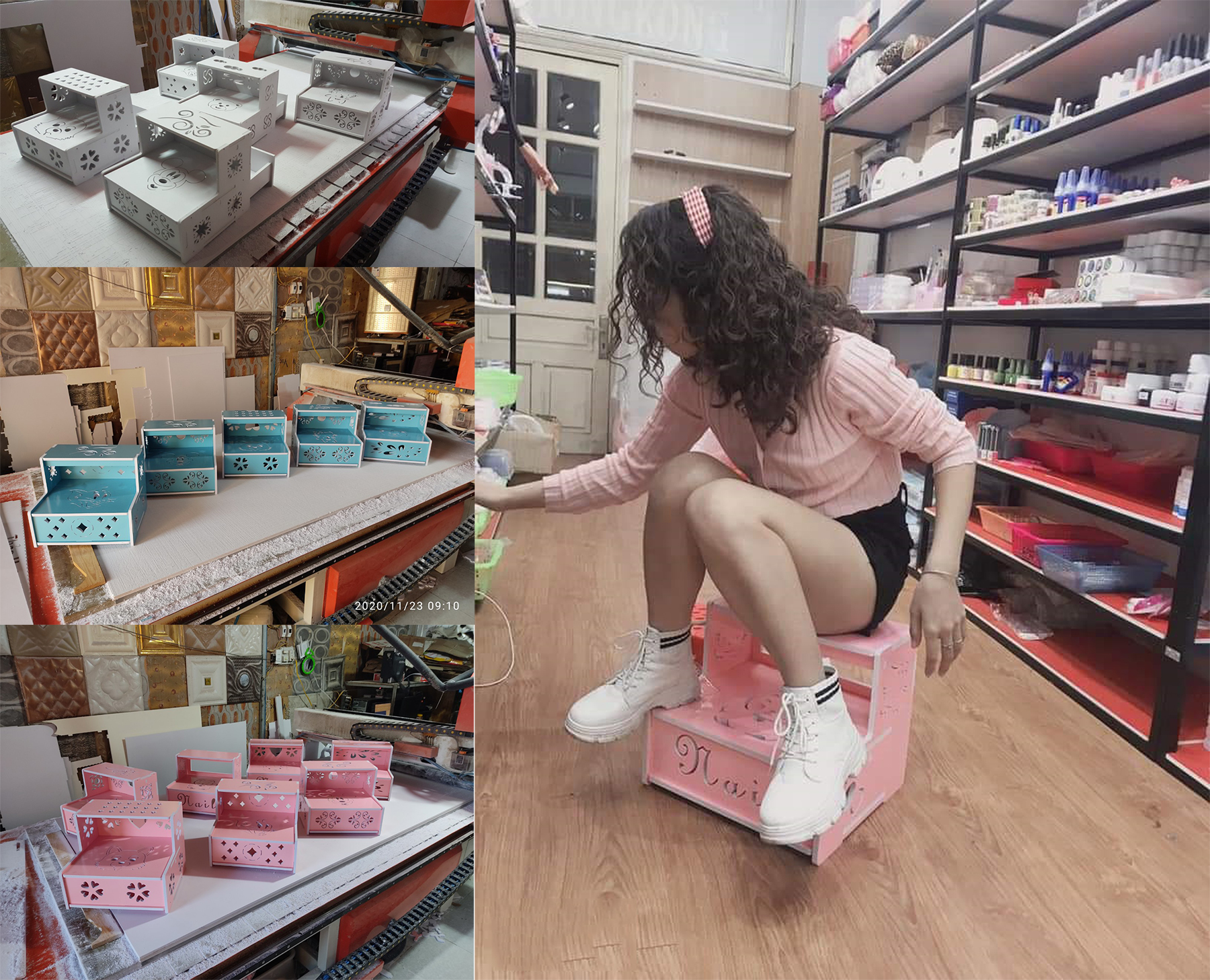 Kệ chân Nail 3 màu