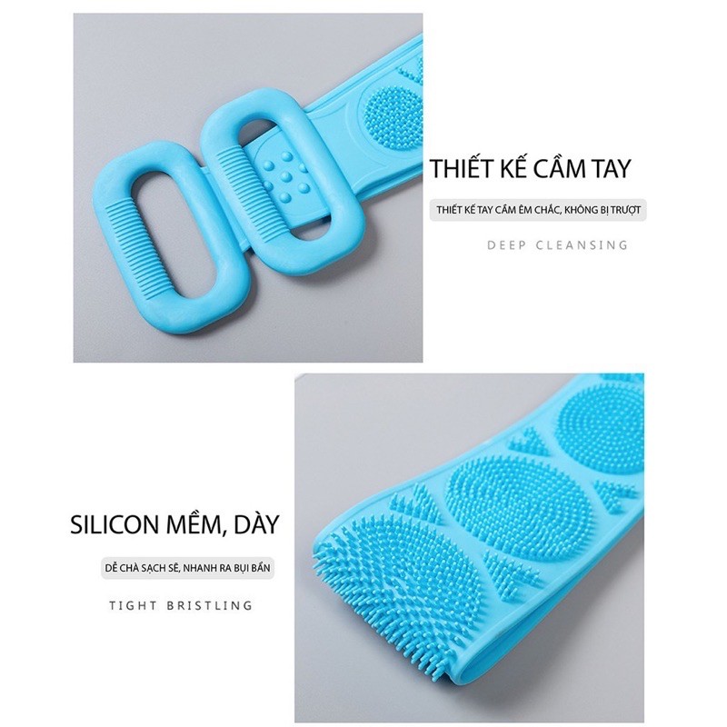 cọ lưng silicon 2 mặt , silicon chà chân chà lưng đa năng
