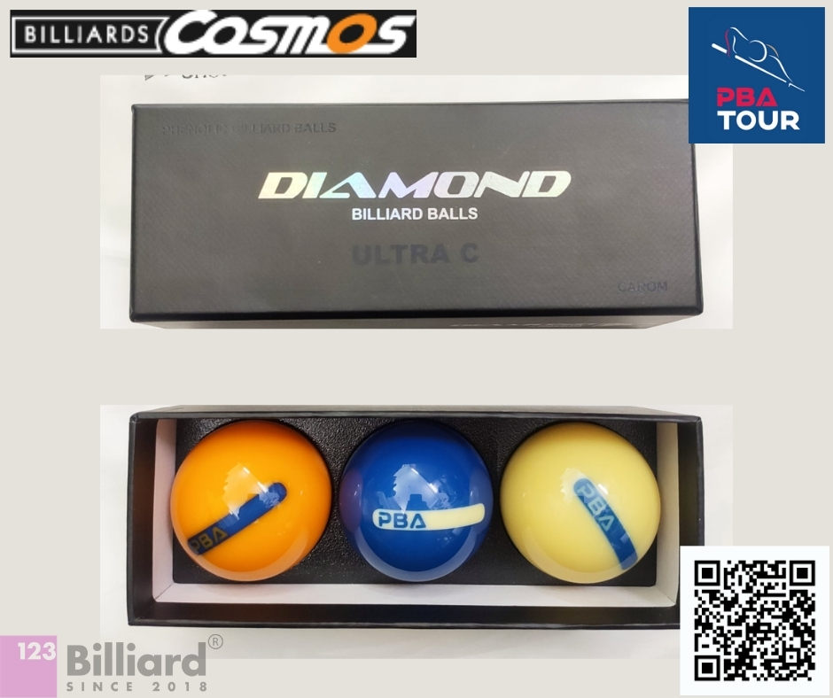 Bi bida Diamond Helix PBA 61.5mm Sọc Xanh (CAROM) [SIÊU THỊ BIDA - Bi/Ball]