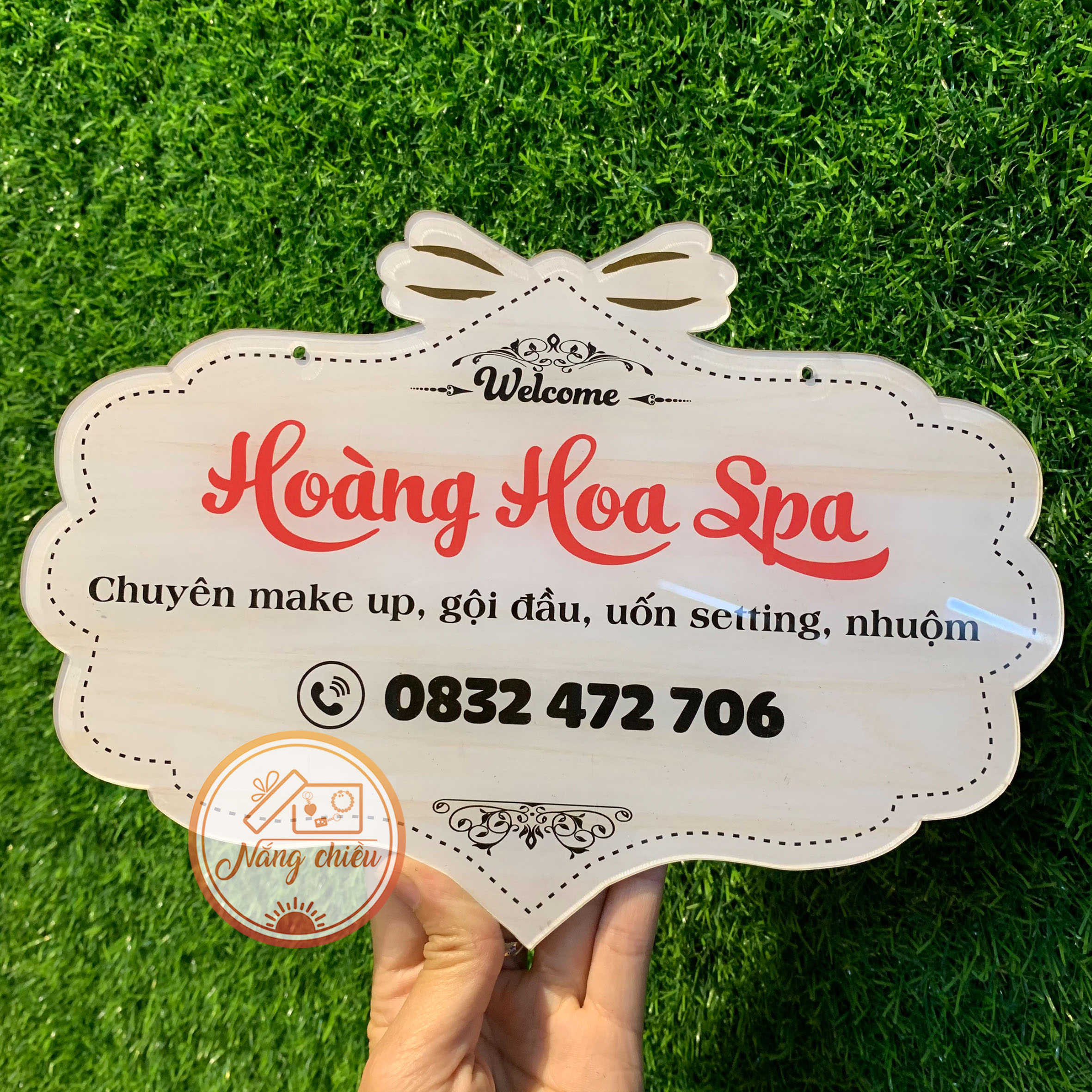 Bảng hiệu shop_ Bảng hiệu in theo yêu cầu_ bảng treo tiệm nail, quán trà sữa, shop bán mỹ phẩm