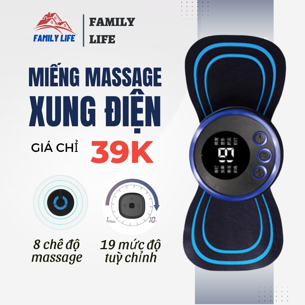 Miếng Dán Massage Xung Điện 6 Chế Độ Hỗ Trợ Làm Giảm Đau Nhức Vai Gáy Toàn Thân Phù Hợp Mọi Lứa Tuổi-Máy Massage Xung Điện Miếng Dán Massage Xung Điện Máy Xung Điện  Miếng Dán Massage Miếng Dán Xung Điện Miếng Mass