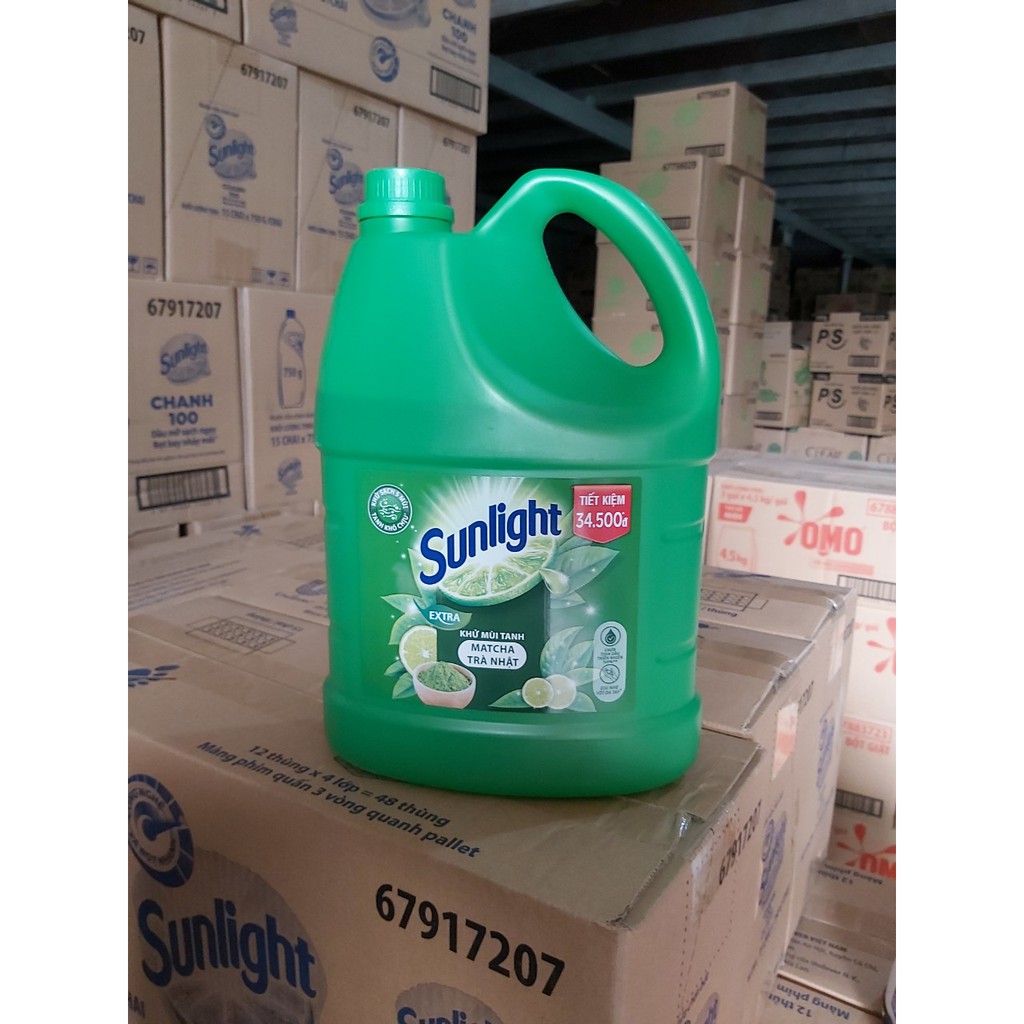 Can Nước Rửa Chén Sunlight 3,6Kg  Mastra Trà nhật