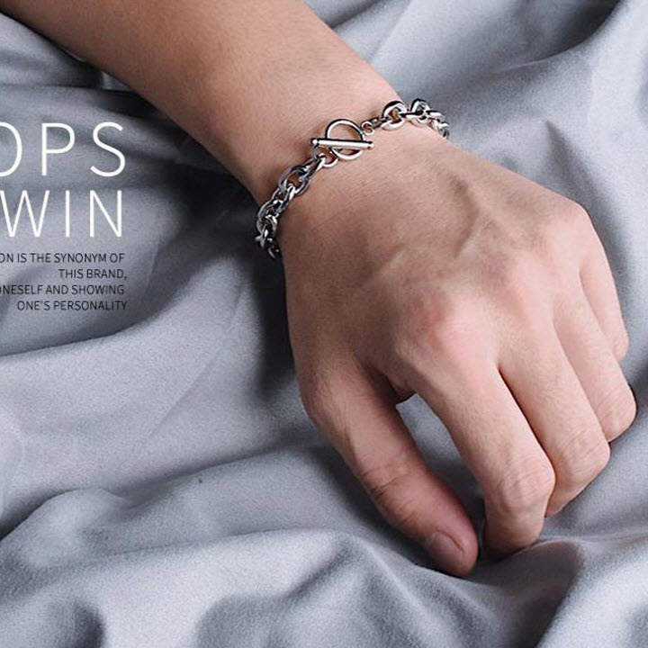 Bangles style rope chain titanium male Korean style multi size-commitment 1 Đổi 1 if rust