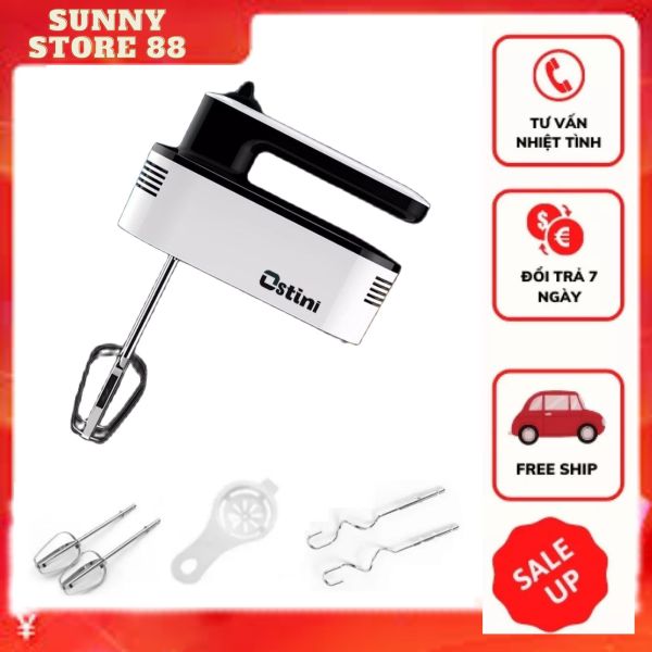 Giá bán Máy đánh trứng đa năng Ostini thế hệ mới - máy đánh trứng cầm tay 5 chế độ giúp đánh trứng, đánh kem, nhào bột cực tiện dụng - tặng kèm đế để bàn và muỗng tách lòng đỏ