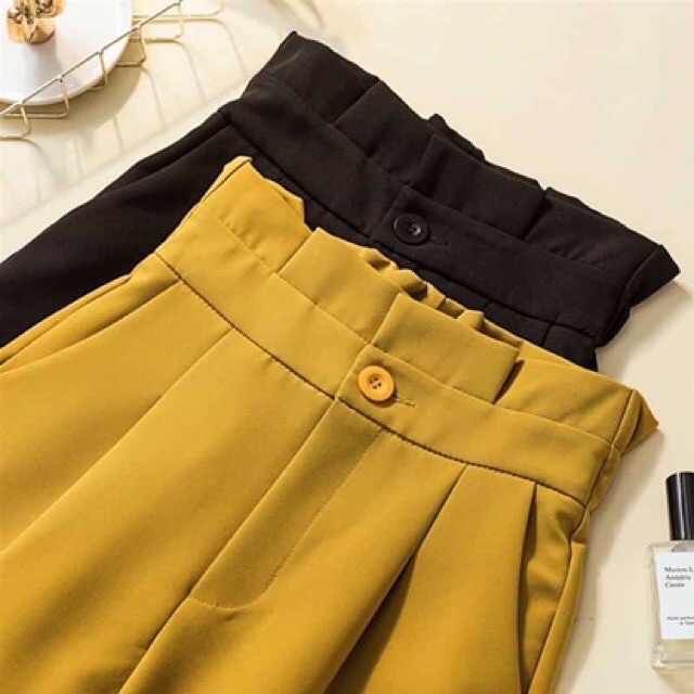 Quần baggy nữ cạp bèo