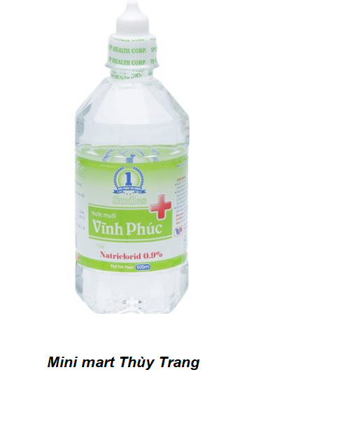 Nước muối sinh lý NaCl 0.9% Vĩnh Phúc chai 1 lít