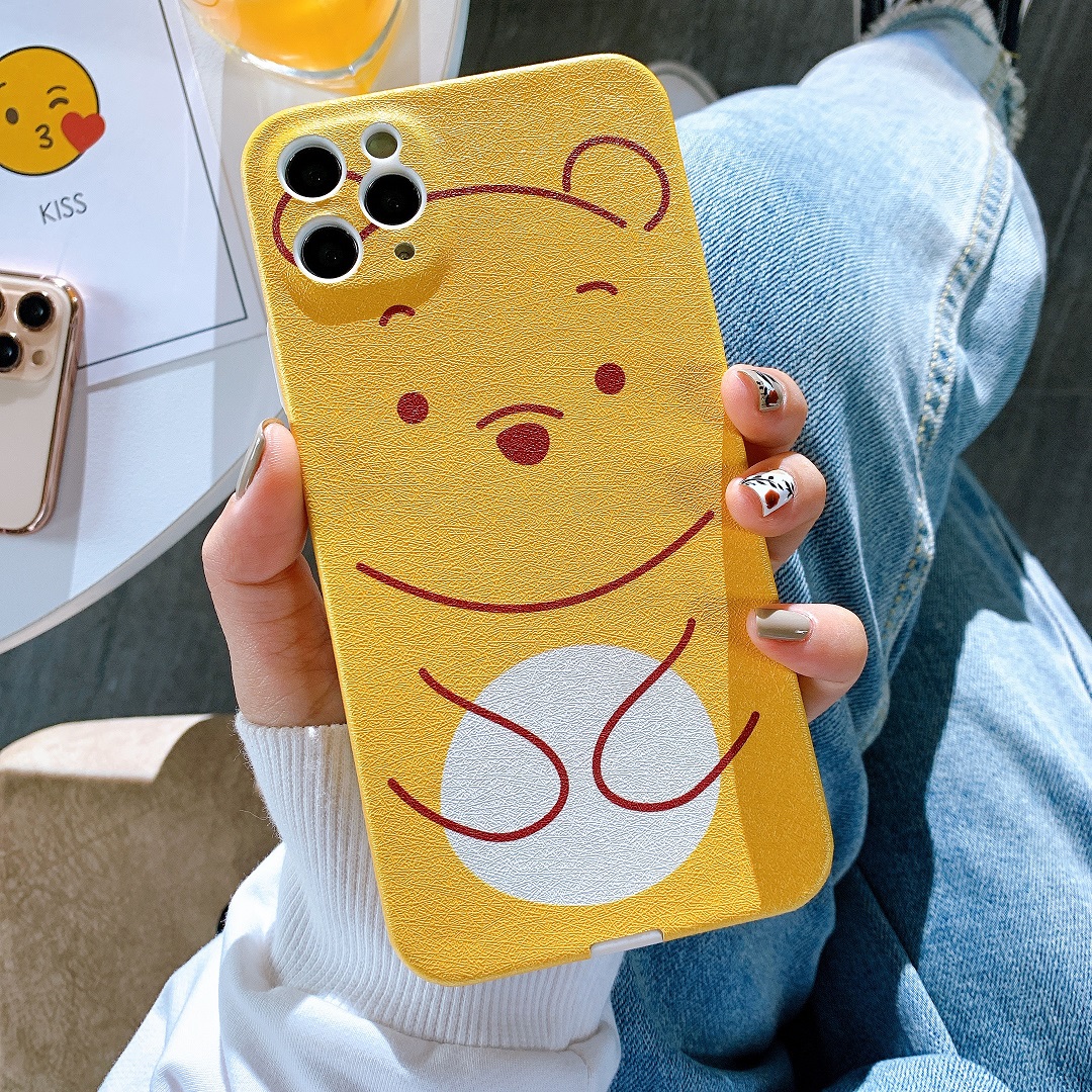 [ IPHONE ] Ốp Lưng Da IMD Full Viền Bảo Vệ Camera LoveLy Bear
