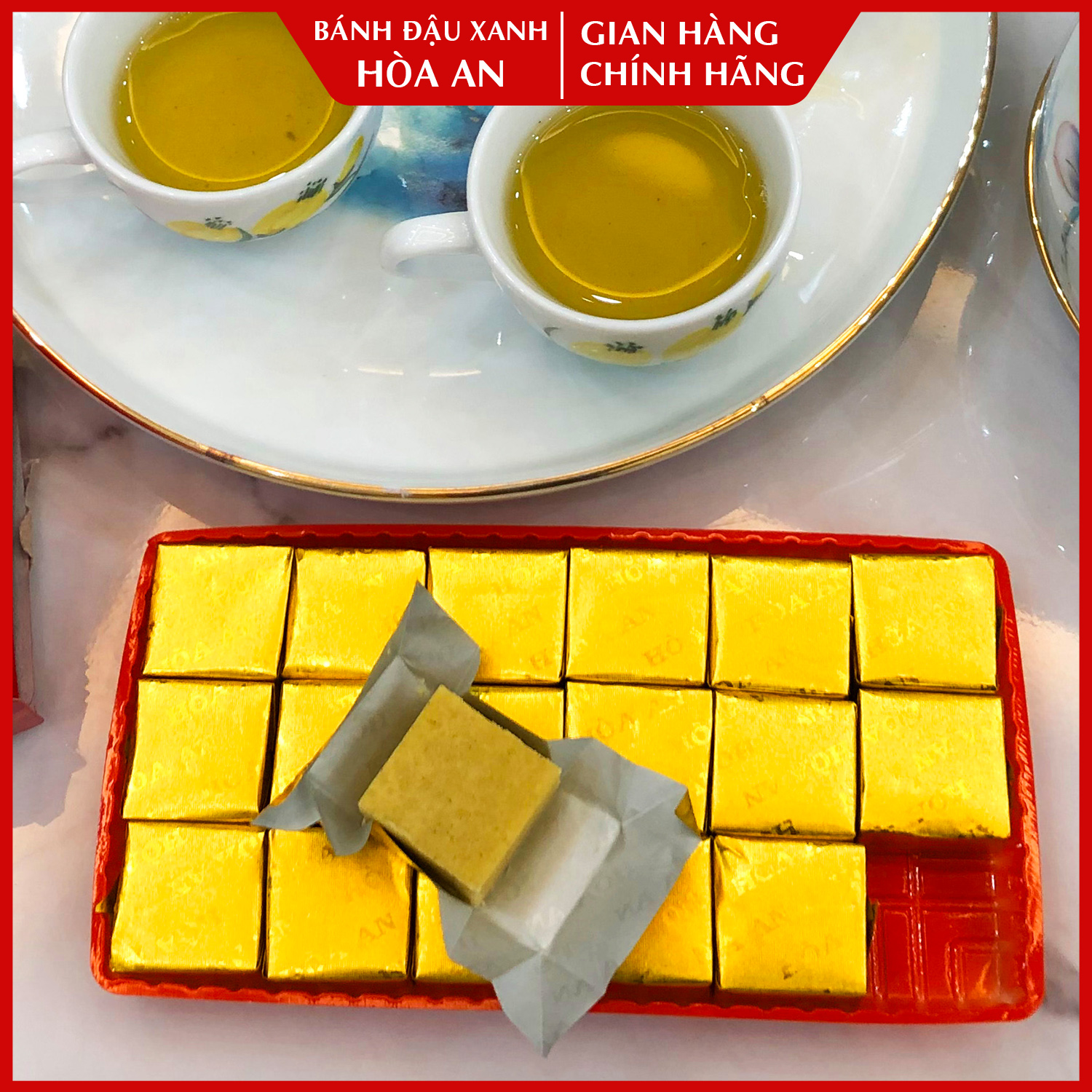 Bánh Đậu Xanh HÒA AN Hộp 200Gr