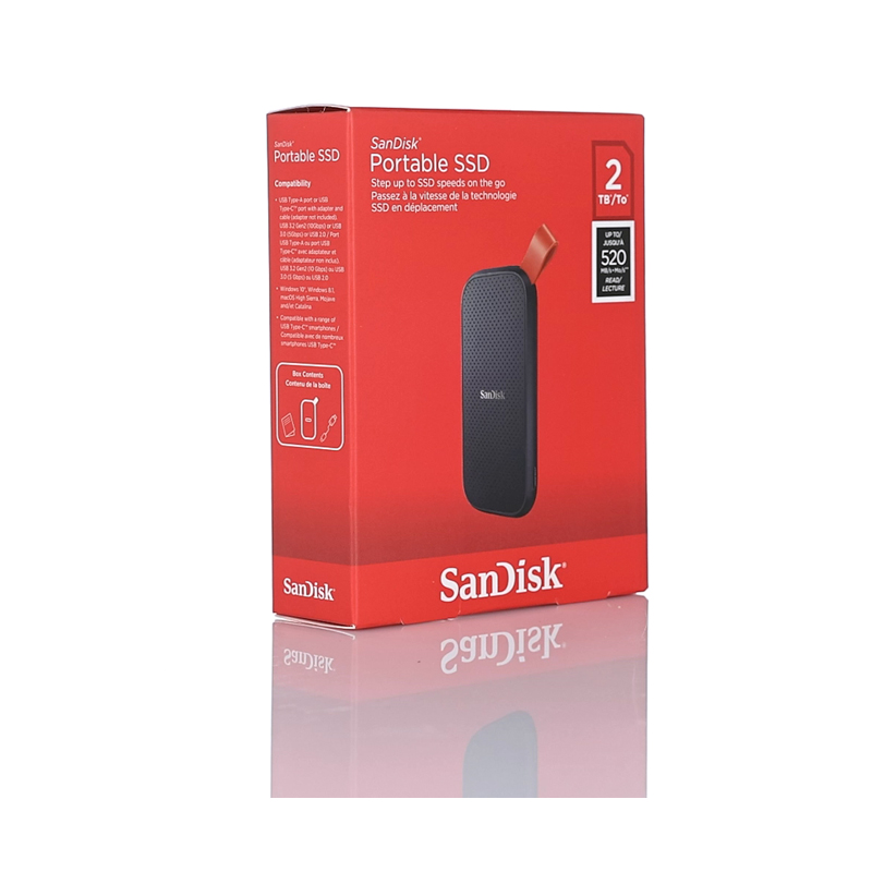 Ổ cứng di động SSD External Sandisk E30 Portable dung lượng 1TB / 2TB 800MB/s (2 dung lượng tuỳ chọn) phụ kiện 1986