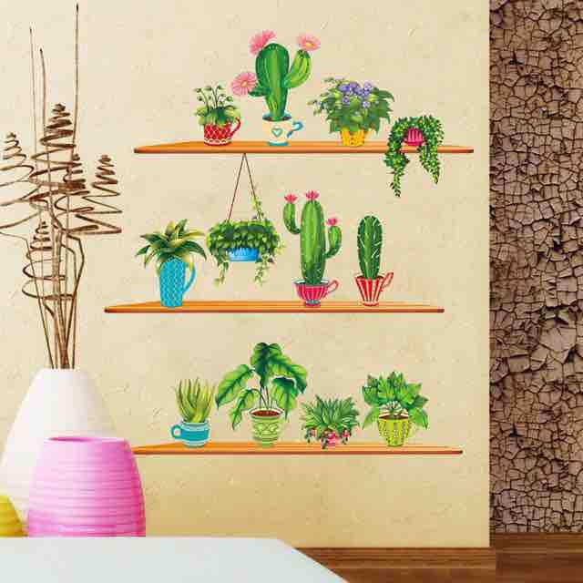 Decal tranh dán tường 2 bức kết hợp