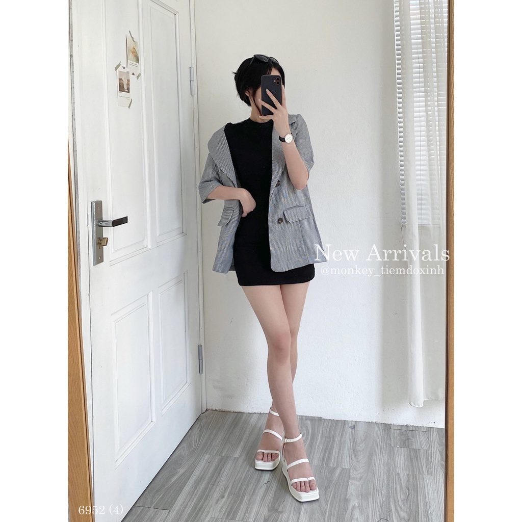 Set blazer ziczac + váy thun body