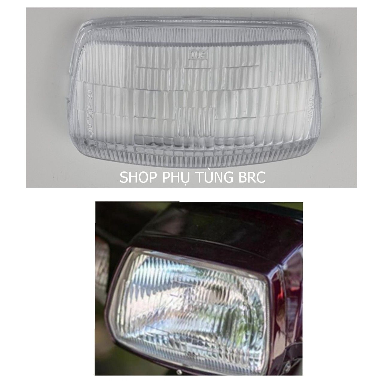 Mặt kiếng đèn pha xe DREAM II, Super DREAM ( A/E chọn loại xe trên đơn hàng và không dùng cho Super Dream đèn lồi ). )