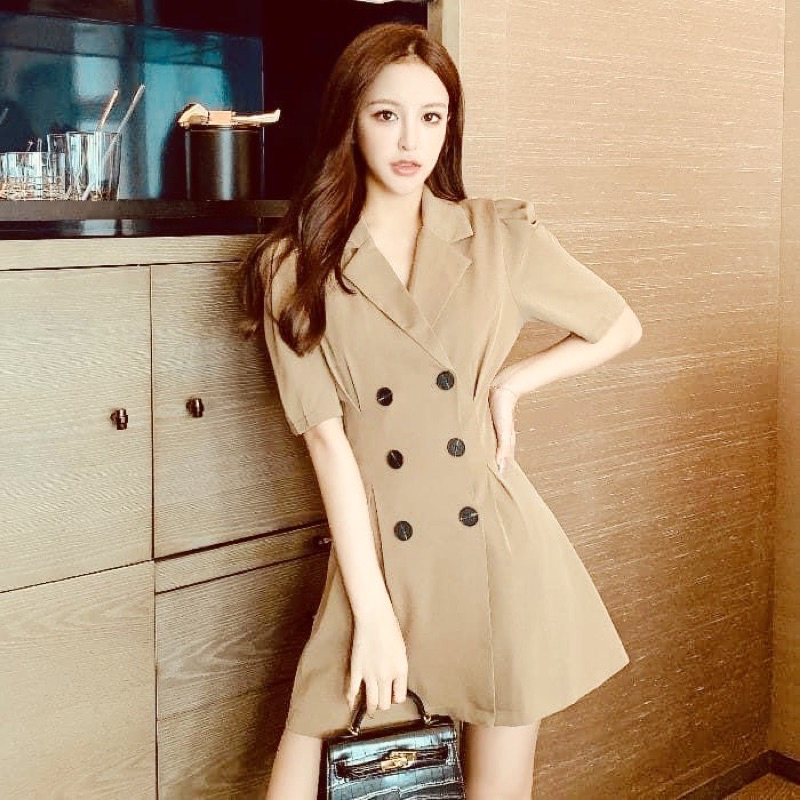 ĐẦM CỔ VEST THANH LỊCH, TRẺ TRUNG (có ảnh thật) MS63