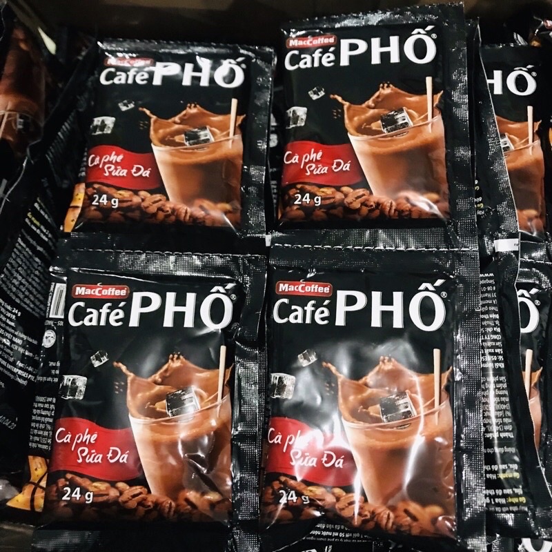 Combo 10 gói ( mỗi gói 24gram) cà phê sữa đá cafe Phố Maccoffee