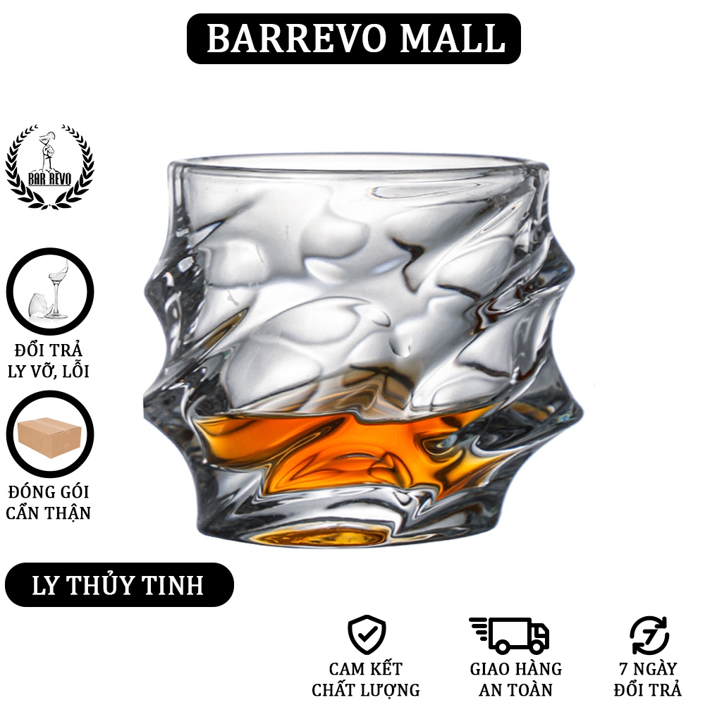 Whisky thân xoắn - ly thủy tinh pha lê