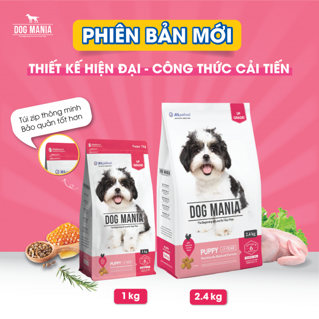 Thức Ăn Hạt Cho Chó Con Dog Mania Puppy (Hàn Quốc) - [Nông Trại Thú Cưng]