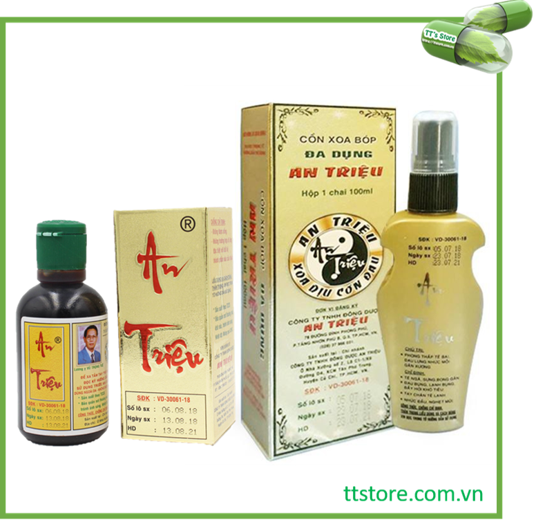[HCM]Cồn xoa bóp An Triệu - Dầu xoa bóp đa dụng
