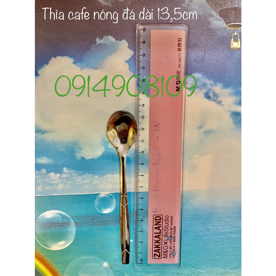 Muỗng cà phê - thìa sinh tố inox (chất dày, bền đẹp)