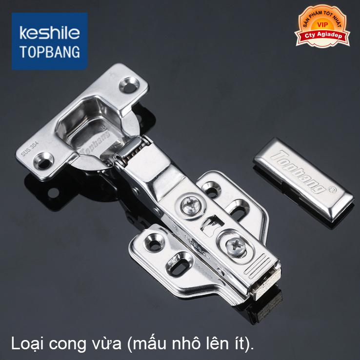 Bản lề cửa tủ, tủ bếp hoặc các loại tủ khác - Thép chống rỉ SUS304, Giảm chấn (Cao cấp X2)