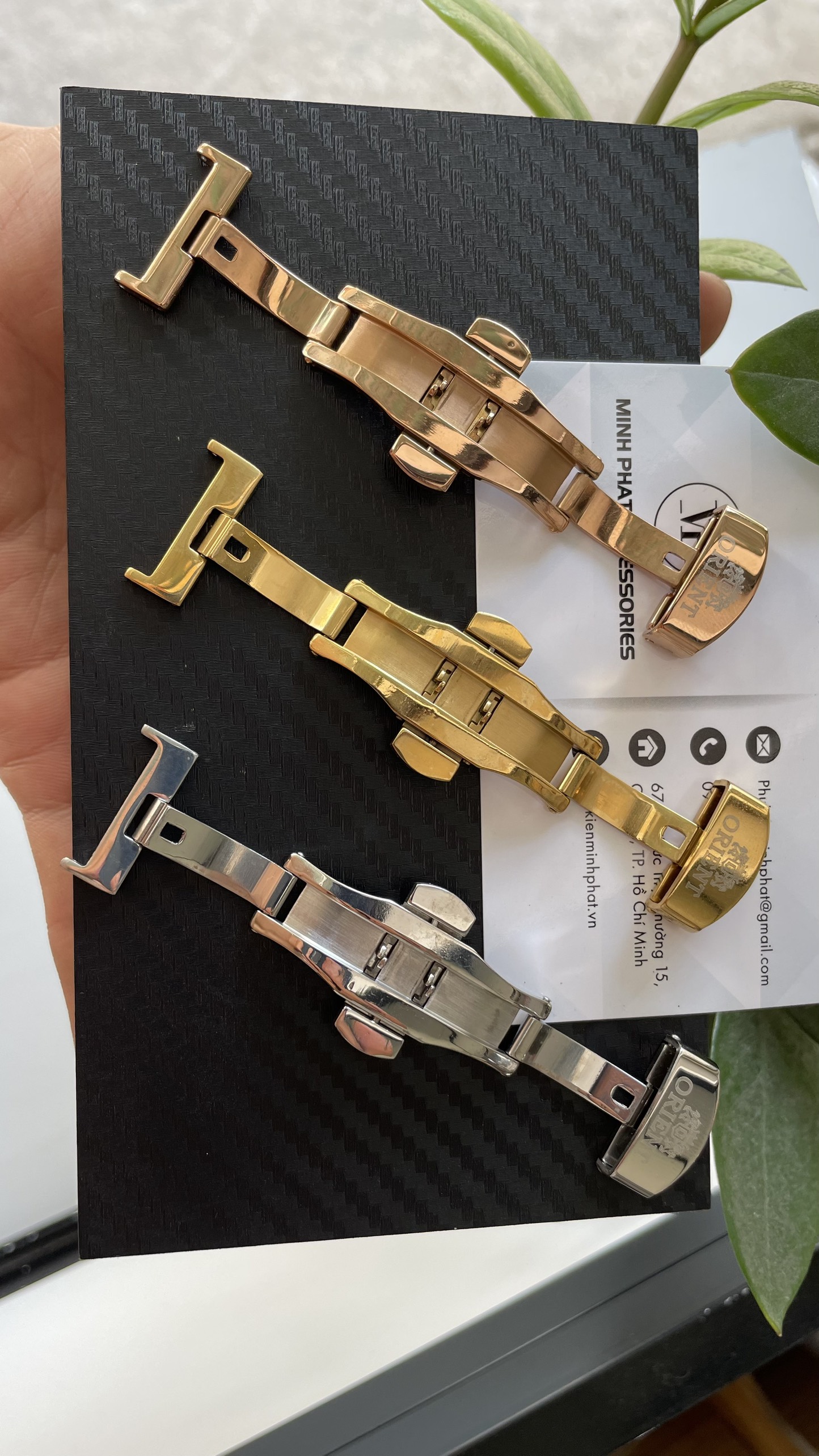[Ảnh Thật] Khóa Bướm Khắc Orient Tặng Tool Thay Khóa Và Chốt