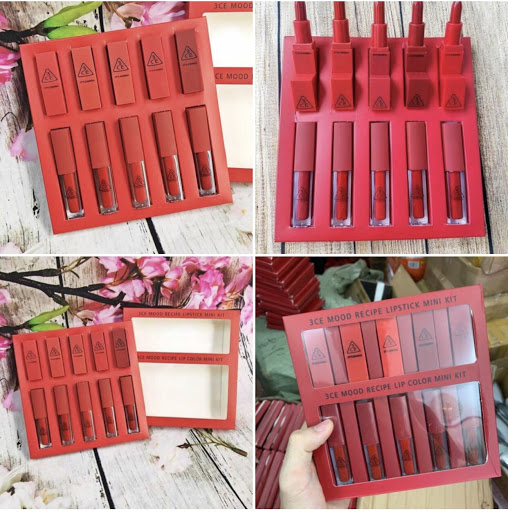 Combo 5 son thỏi 5 son kem mini