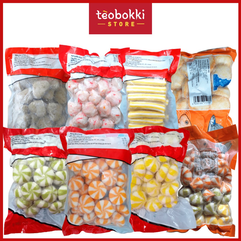 [SHIP HCM]  Surimi viên thả lẩu (đậu hủ cá, bánh bao trứng cá nhím) Phú Mark 500g