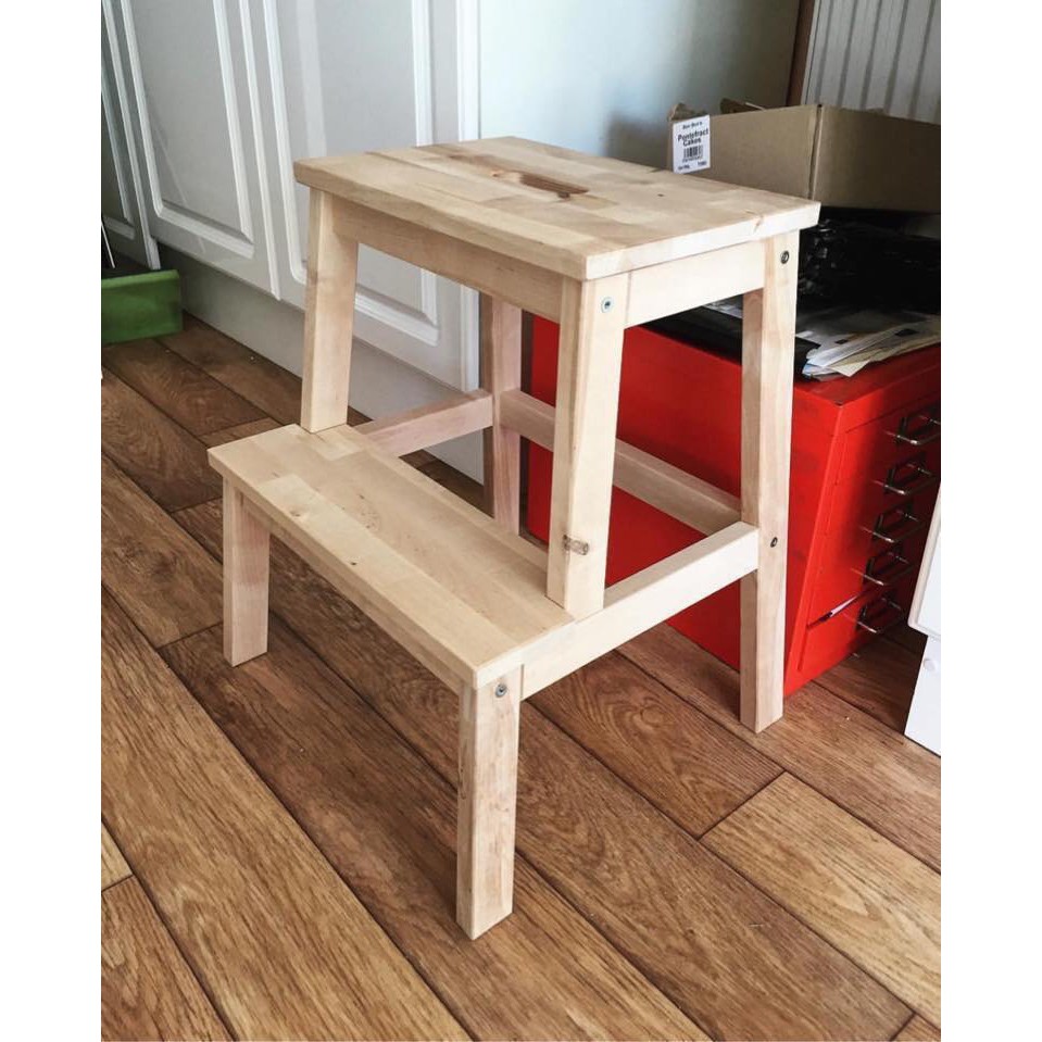 Ghế bậc thang gỗ rắn chắc ikea bekvam