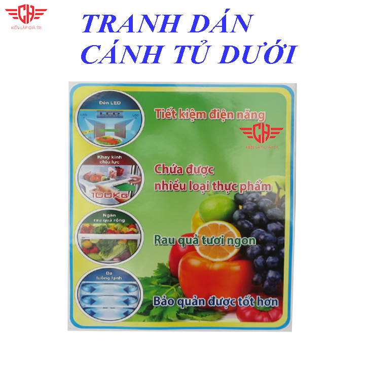 Tem dán tủ lạnh SHARP