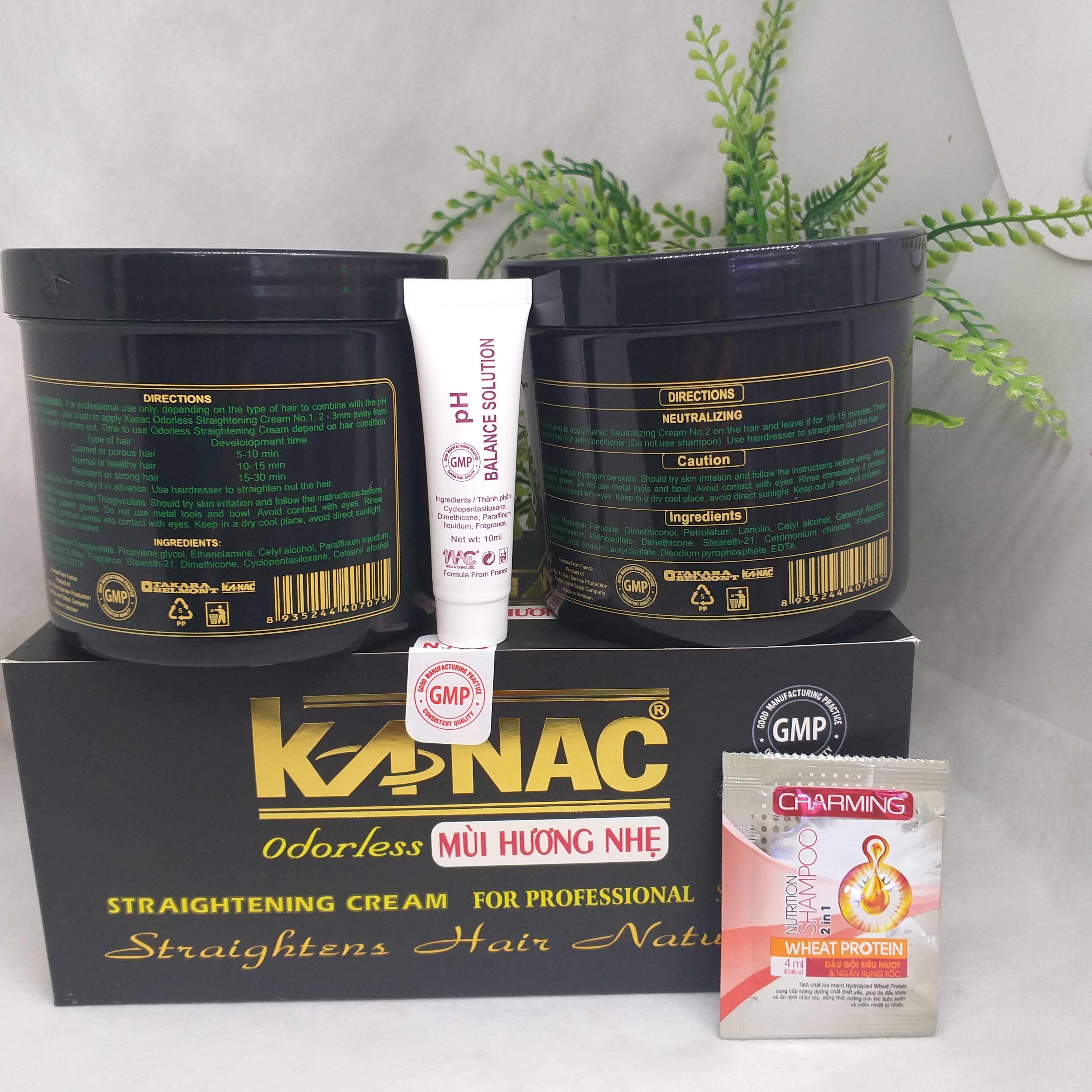 [HCM]Kem duỗi tóc Kanac đen hộp 600ml x 2