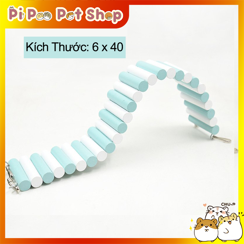 Cầu thang gỗ uốn cho Hamster và thú cưng