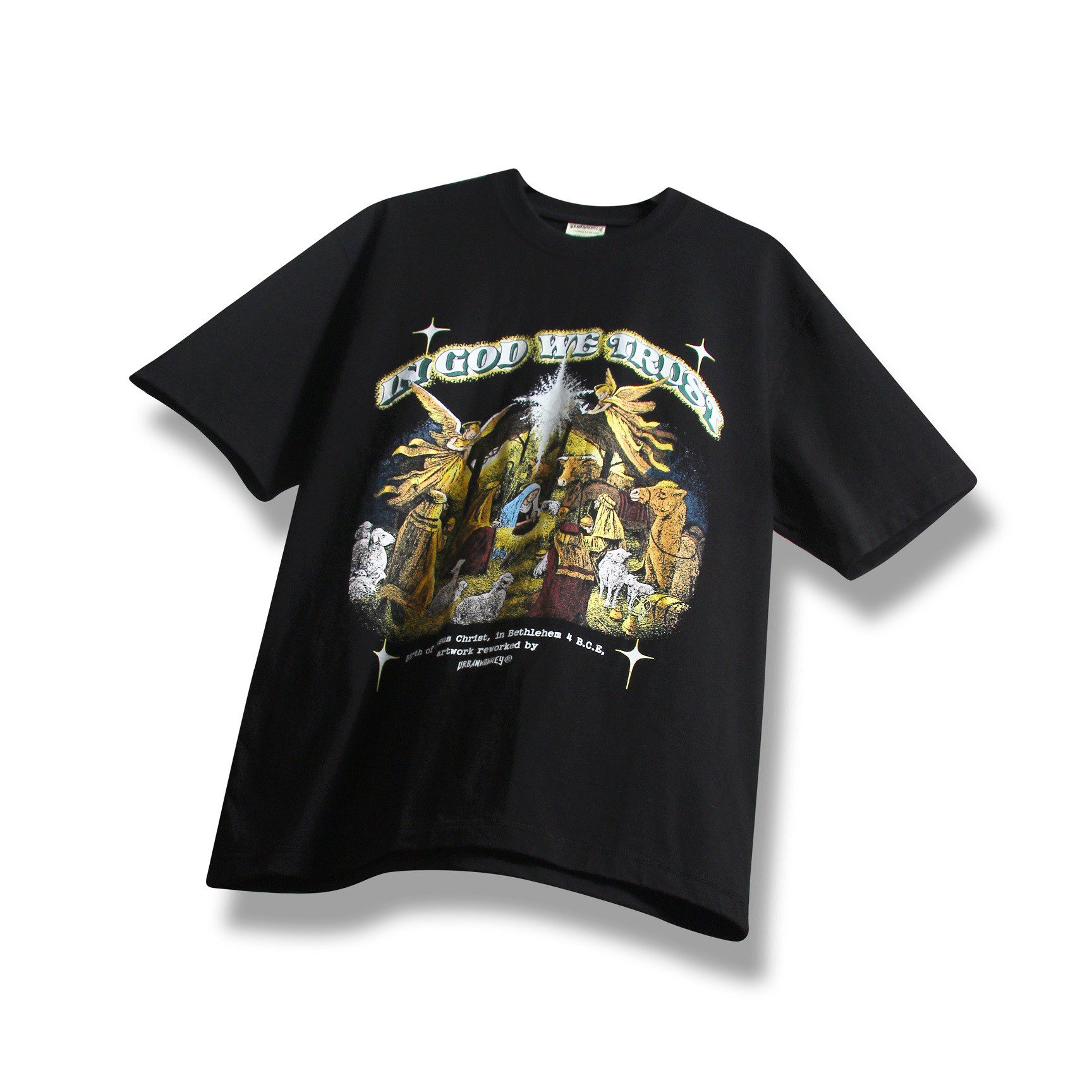Áo Thun URBAN MONKEY IN GOD WE TRUST Cotton 100%