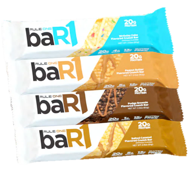 Whey protein dạng thanh ăn liền Rule 1 BAR1 CRUNCH 60g