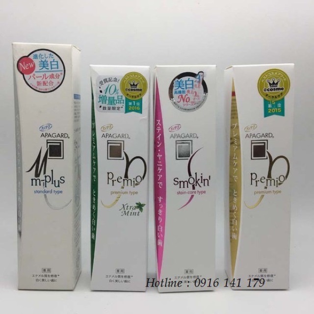 [HCM]Kem Đánh Răng Siêu Trắng APagard (nội địa Nhật)