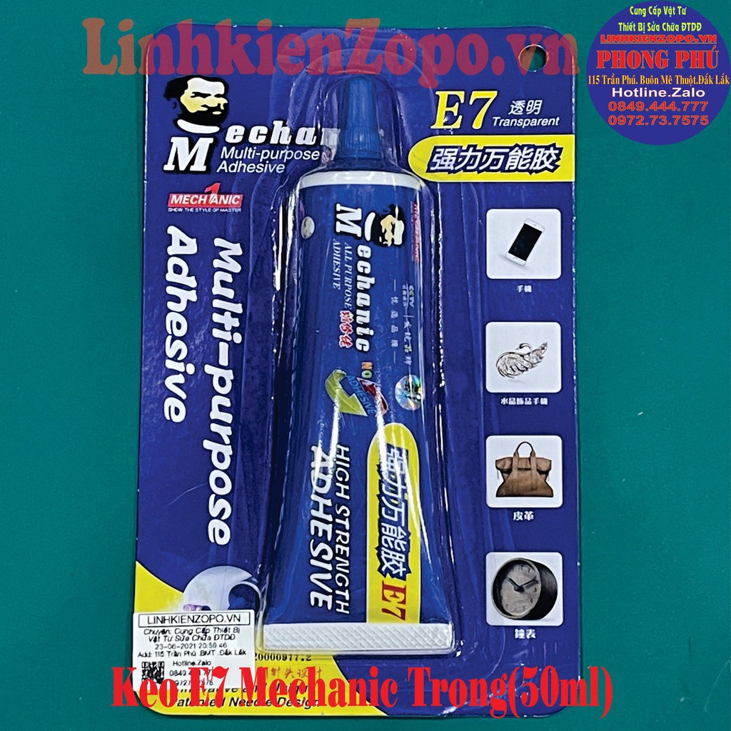 Keo mechanic e7 dán ron, dán lưng, dán màn hình benzen