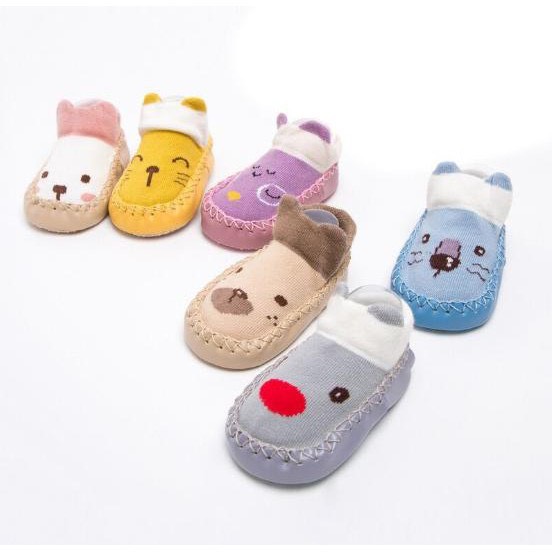 Giày vớ, giày tất tập đi 2 trong 1 chống trượt có quai êm chân cho bé