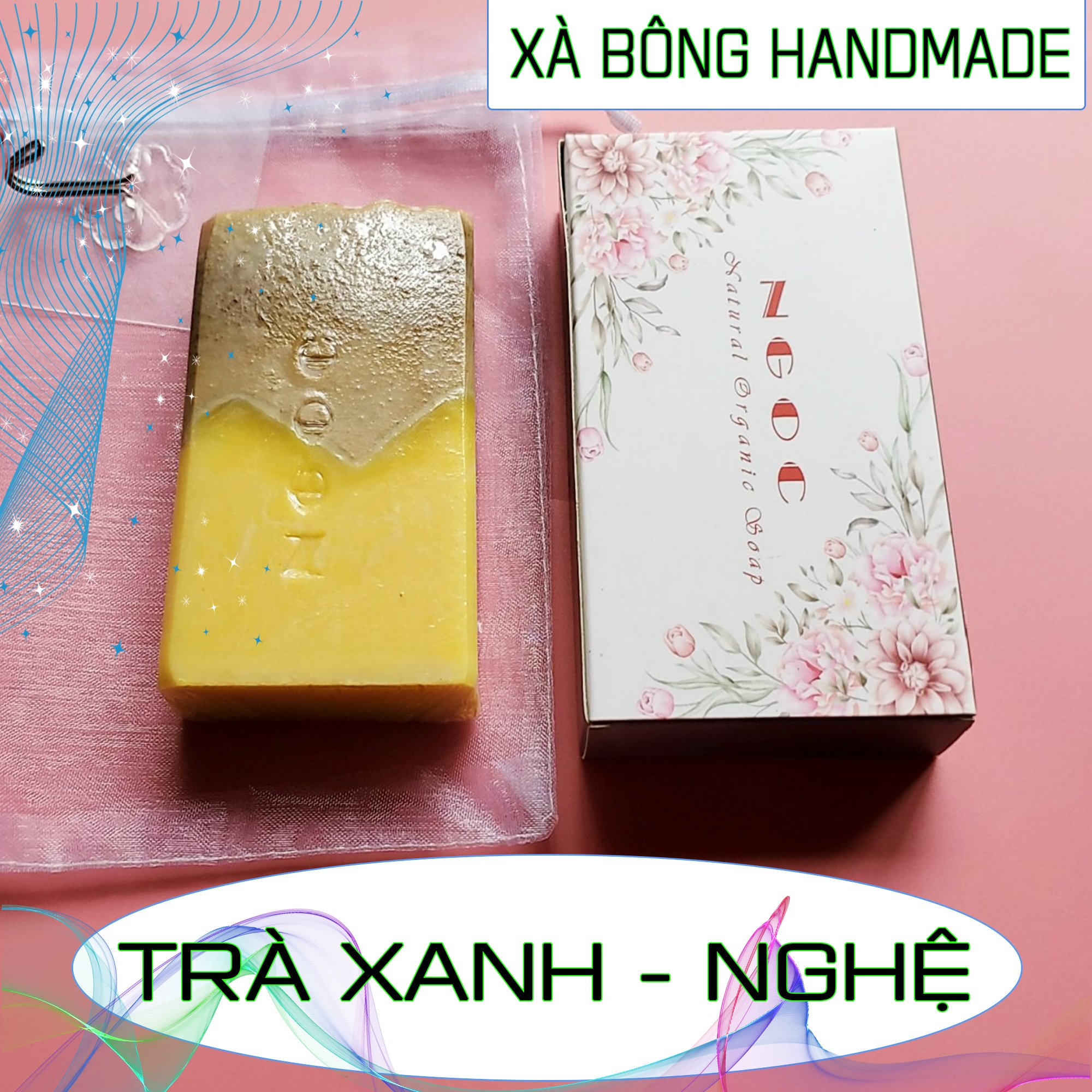Xà phòng Nghệ Trà Xanh Handmade