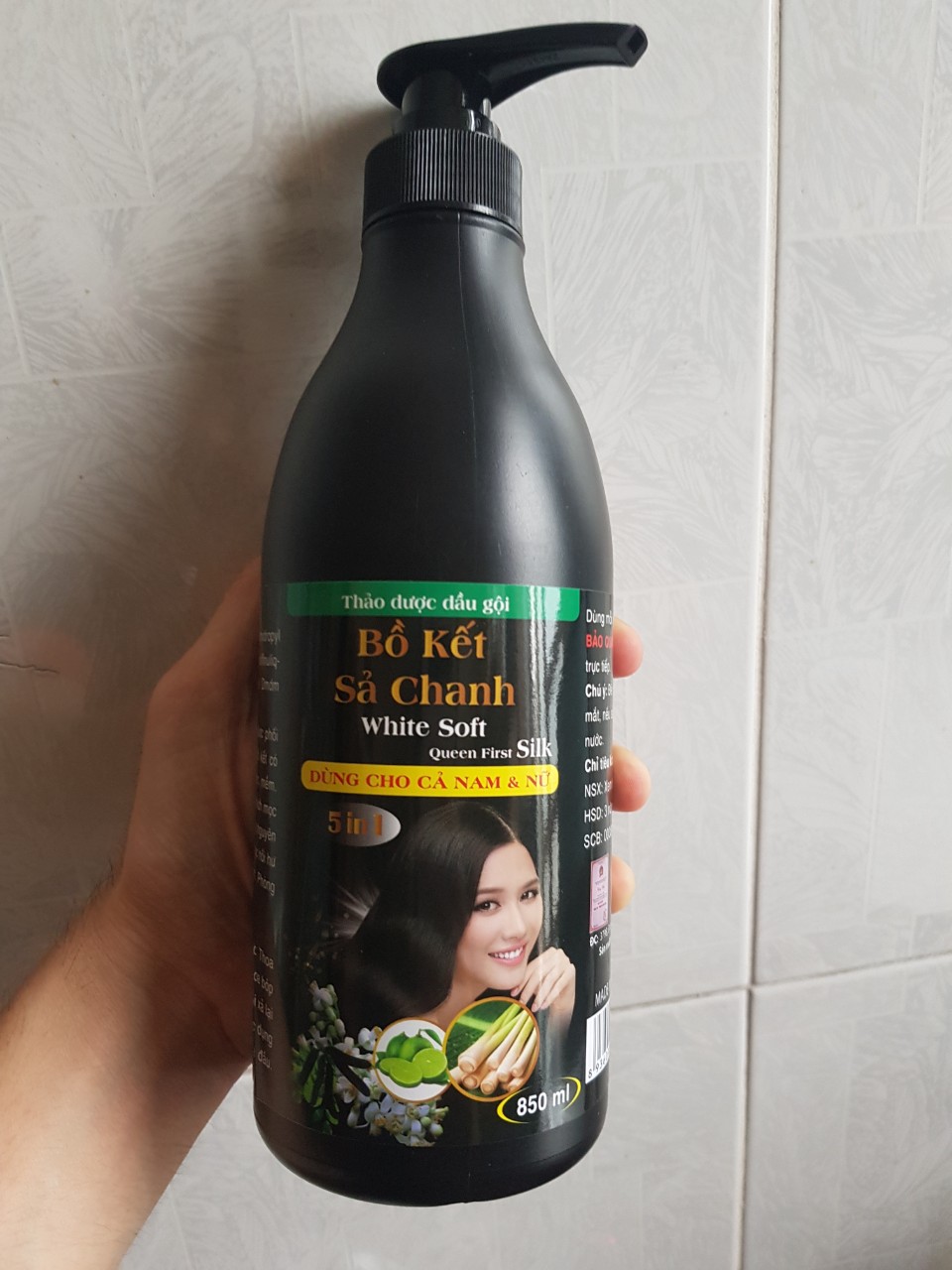 Dầu gội bồ kết sả chanh 800ml