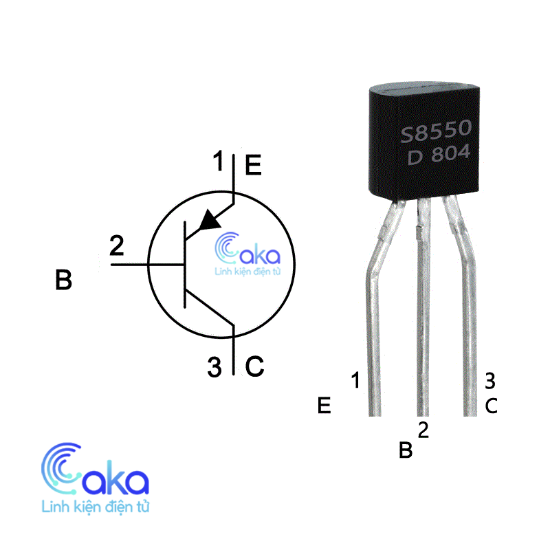 Gói 10 transistor pnp s8550 0.5a 40v chân cắm