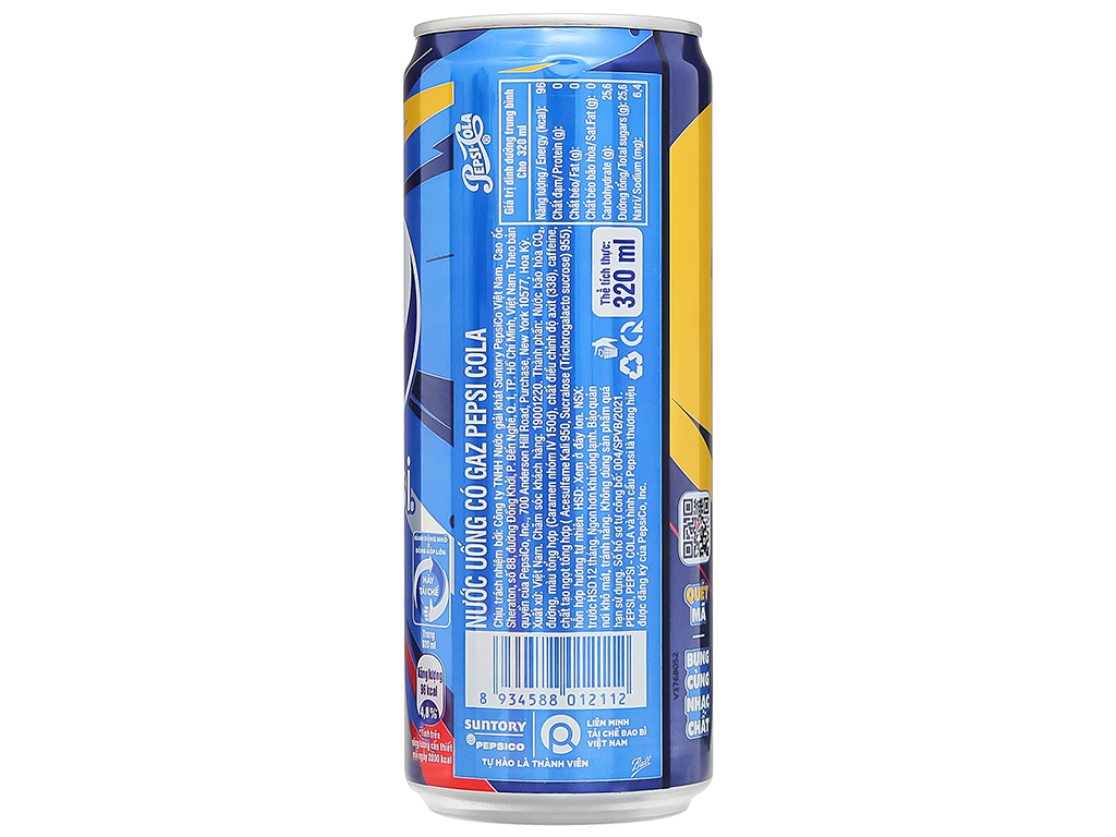 Thùng 24 lon nước ngọt Pepsi Cola 320ml